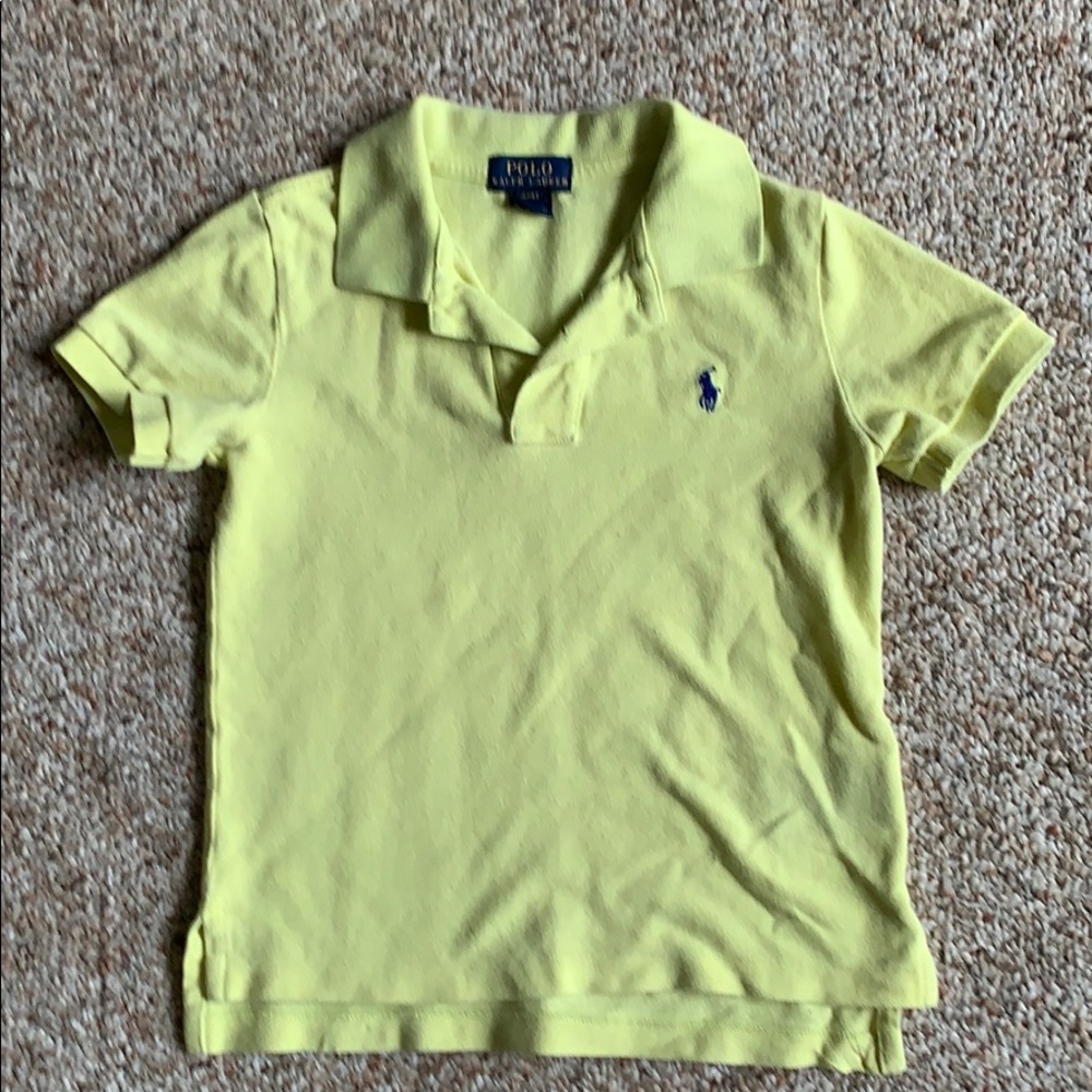 Yellow polo shirt